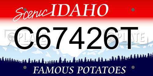 C67426T Idaho License Plate