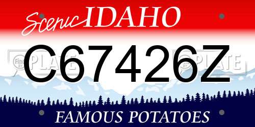 C67426Z Idaho License Plate