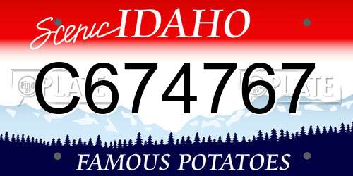 C674767 Idaho License Plate