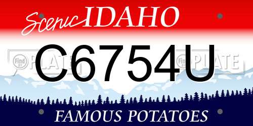 C6754U Idaho License Plate