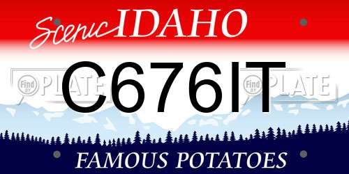 C676IT Idaho License Plate
