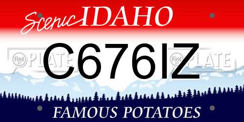 C676IZ Idaho License Plate
