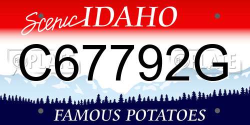 C67792G Idaho License Plate