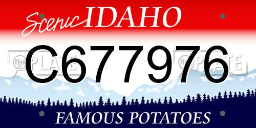 C677976 Idaho License Plate