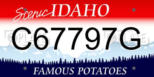 C67797G Idaho License Plate