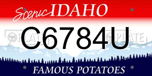 C6784U Idaho License Plate