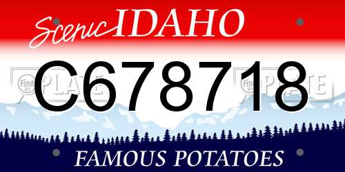 C678718 Idaho License Plate