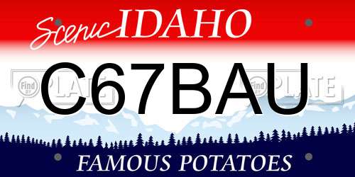 C67BAU Idaho License Plate