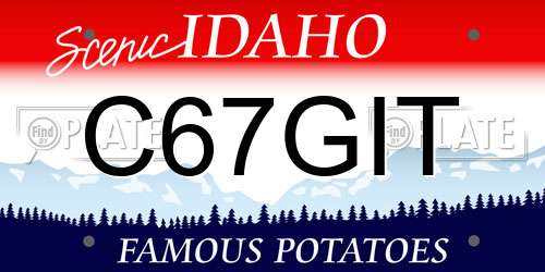 C67GIT Idaho License Plate