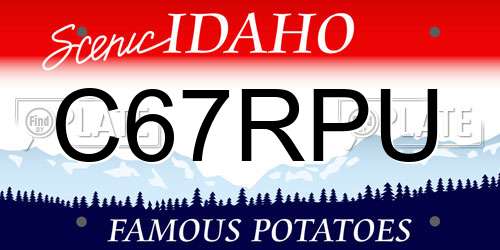 C67RPU Idaho License Plate