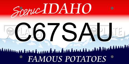 C67SAU Idaho License Plate