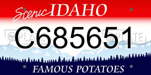 C685651 Idaho License Plate