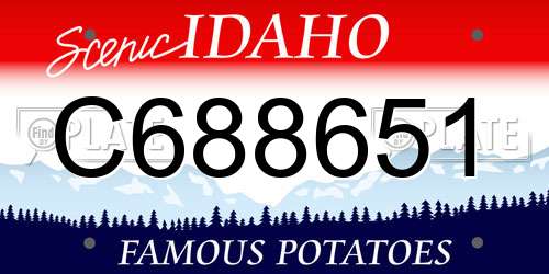 C688651 Idaho License Plate