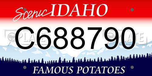 C688790 Idaho License Plate