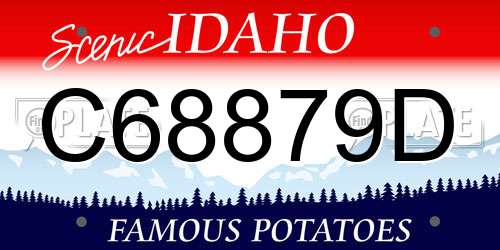 C68879D Idaho License Plate