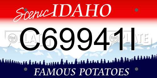 C69941I Idaho License Plate