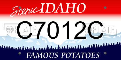 C7012C Idaho License Plate