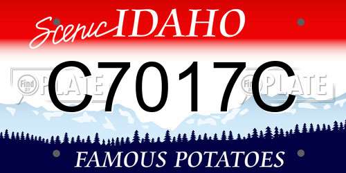 C7017C Idaho License Plate