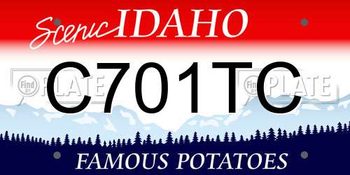 C701TC Idaho License Plate