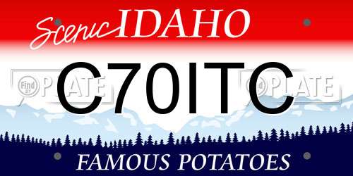 C70ITC Idaho License Plate