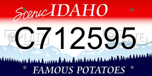 C712595 Idaho License Plate