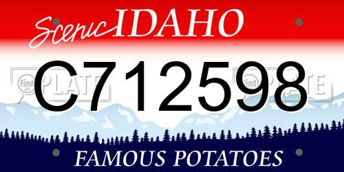 C712598 Idaho License Plate