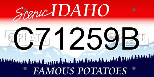 C71259B Idaho License Plate