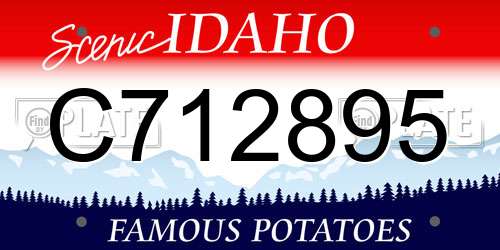 C712895 Idaho License Plate
