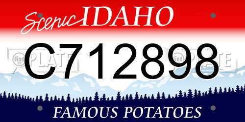 C712898 Idaho License Plate