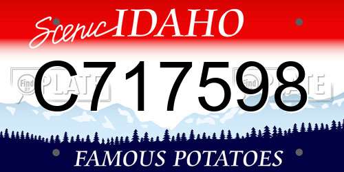 C717598 Idaho License Plate