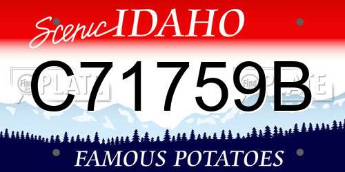 C71759B Idaho License Plate