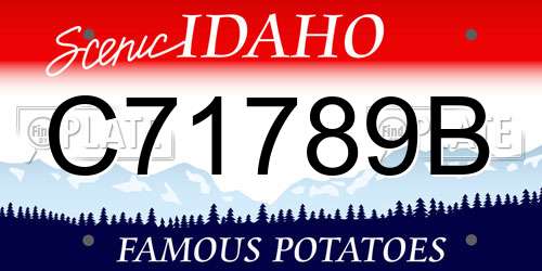 C71789B Idaho License Plate