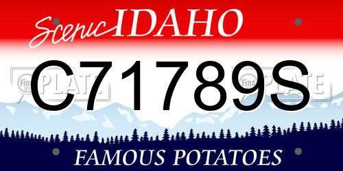 C71789S Idaho License Plate