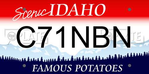 C71NBN Idaho License Plate