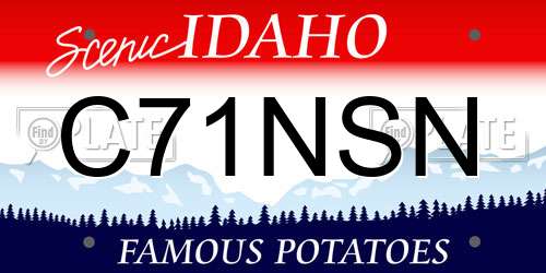 C71NSN Idaho License Plate