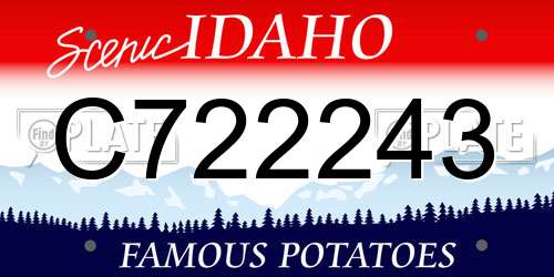 C722243 Idaho License Plate