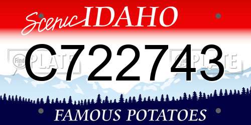C722743 Idaho License Plate