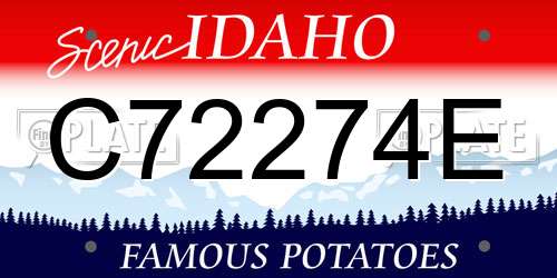 C72274E Idaho License Plate