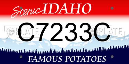 C7233C Idaho License Plate