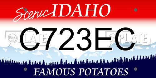 C723EC Idaho License Plate