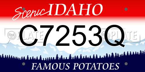 C7253Q Idaho License Plate