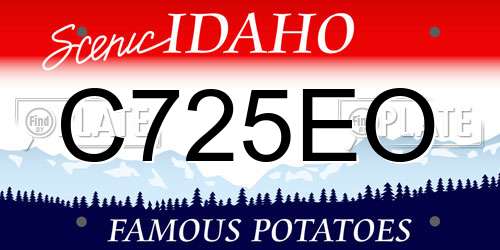 C725EO Idaho License Plate