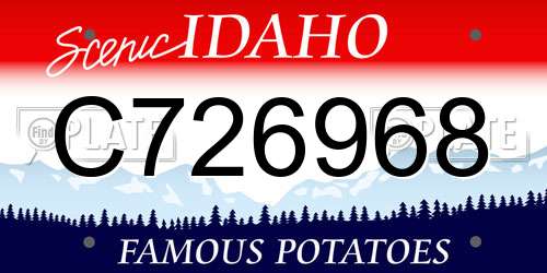 C726968 Idaho License Plate