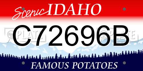 C72696B Idaho License Plate