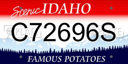 C72696S Idaho License Plate