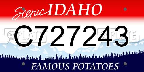 C727243 Idaho License Plate
