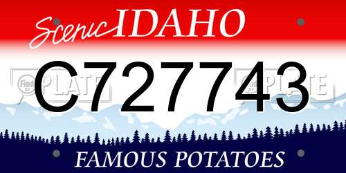 C727743 Idaho License Plate