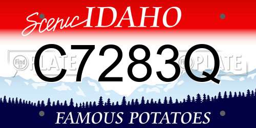C7283Q Idaho License Plate