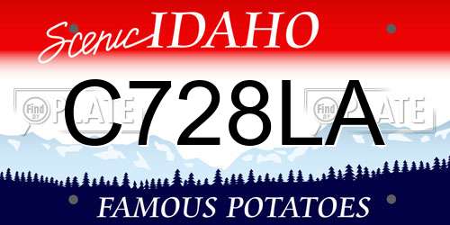 C728LA Idaho License Plate