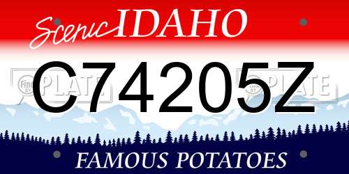 C74205Z Idaho License Plate